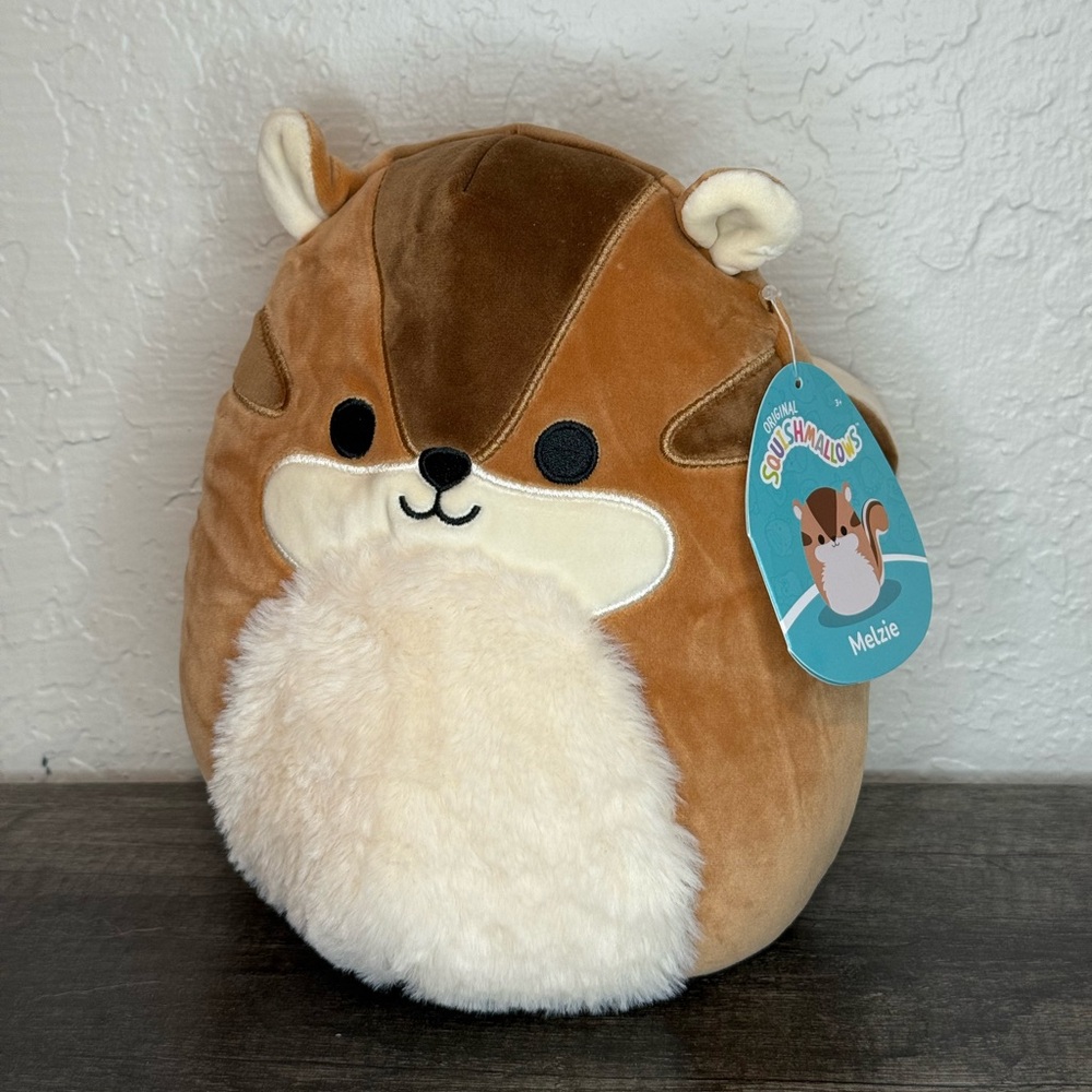 Squishmallows Brown and Cream Plush Toy Melzie Squirrel